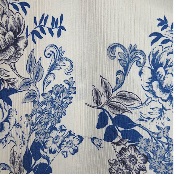 NWOT Cato Blue Floral Print Wide Leg Lightweight Tie Waist Cropped Pants 18/20W - Picture 6 of 6